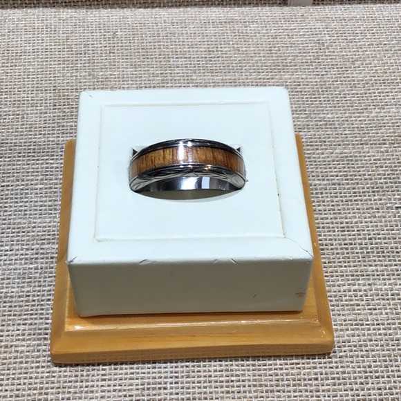 Alamea Titanium Koa Wood Ring